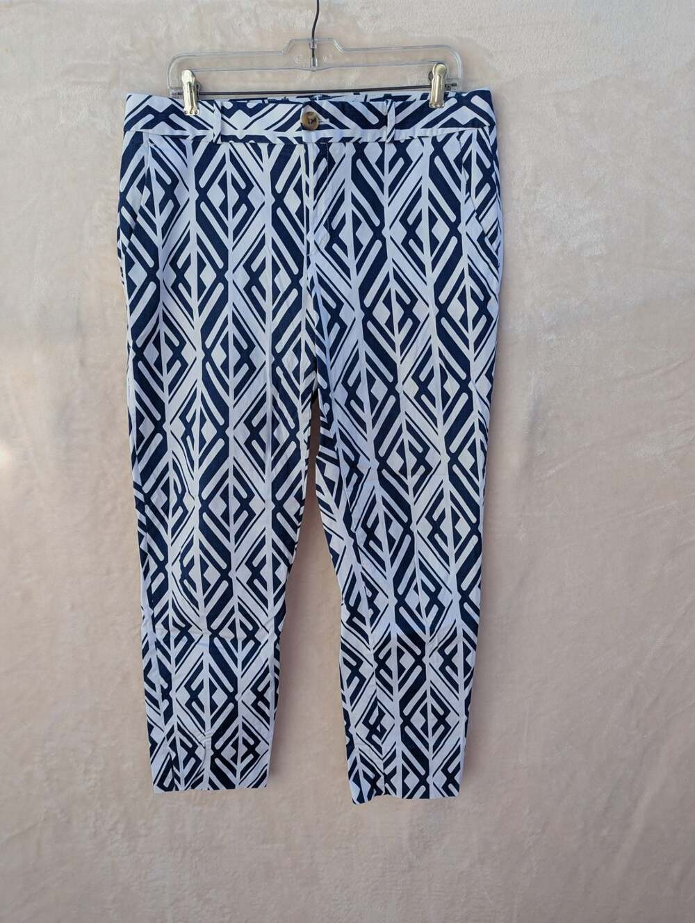 Banana Republic Women's Camden-Fit Geometric Print Ankle Pants
